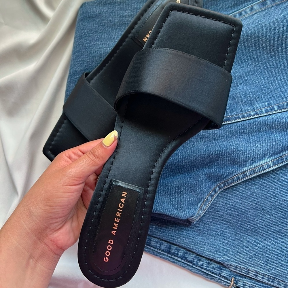 BNWOT Good American Kickstand Slide Mules ✨👢